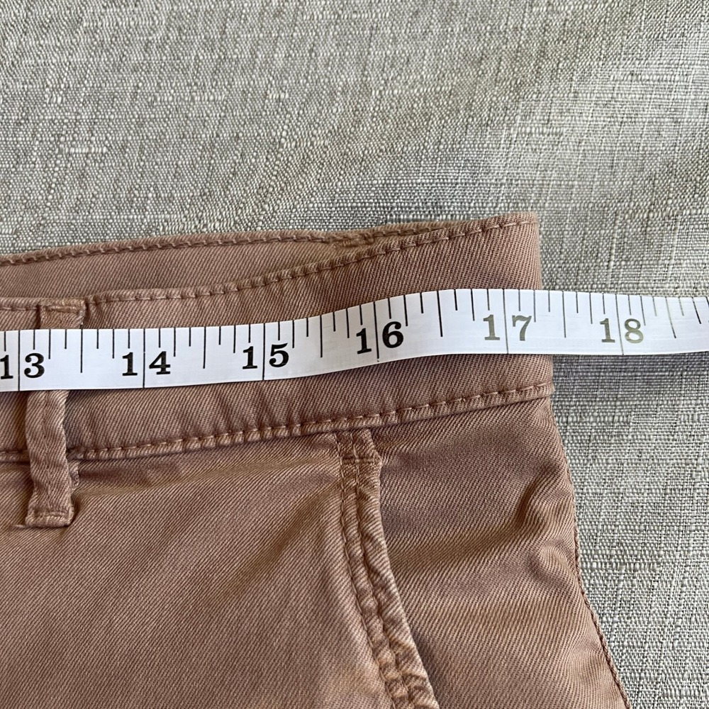 KAOS Jeans Chino Stretch Short 3" Women Size 31 Mauvey Camel Tan Made in Italy - Picture 4 of 9
